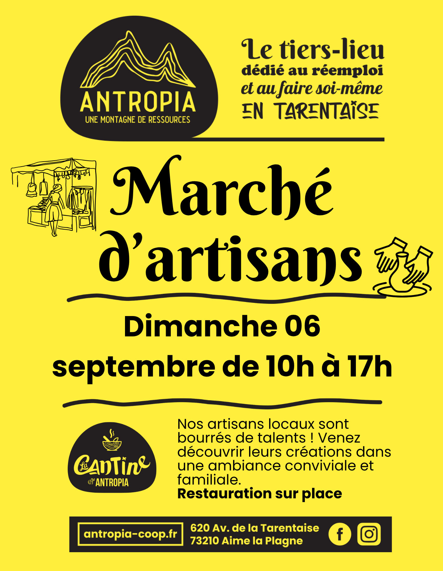 Marché d'artisans à Antropia