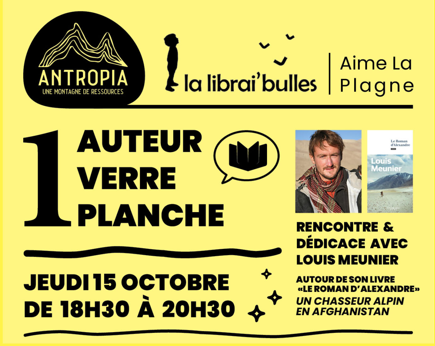 1 auteur 1 verre 1 planche